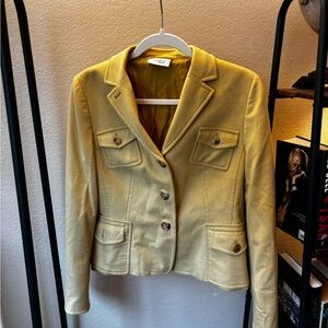 Akris Yellow Blazer with Notched Lapels
